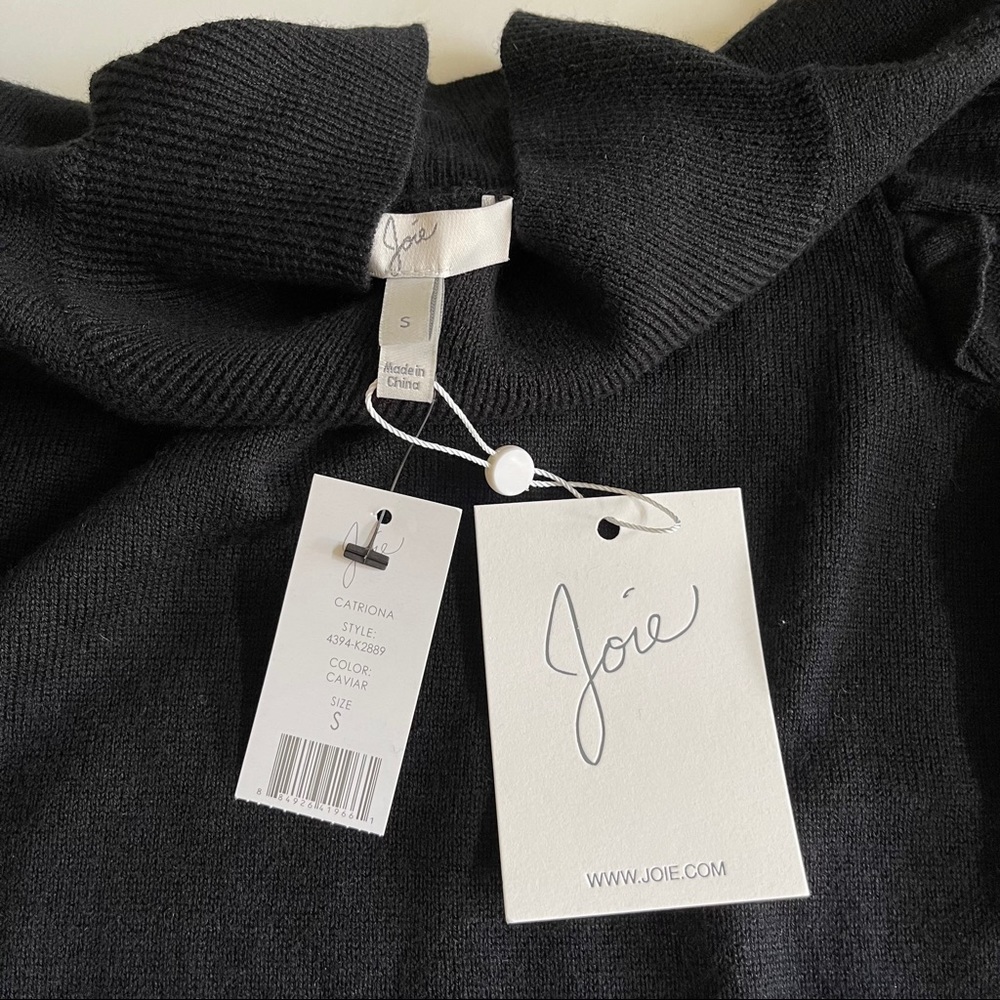 Joie Catriona Wool Silk Mini Dress Black Sz S - Picture 6 of 10